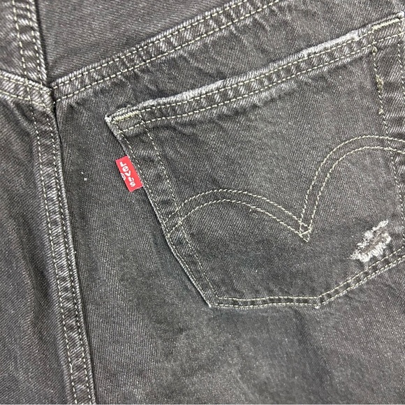 Levi's 501 Cut-off shorts black distressed vintage inspired fit size: 26 - Picture 8 of 11